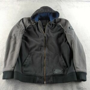 Harley-Davidson Jacket Mens 2XL Black 115th Anniversary Hooded Softshell Eagle